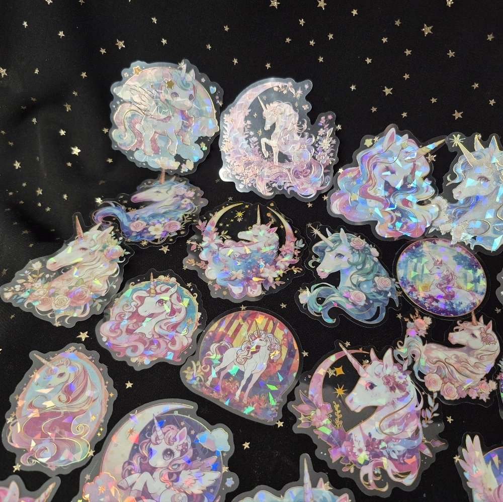 Prismatic Unicorn Stickers 5 For $10! - Picture 3 of 5